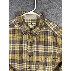 Woolrich Flannel Shirt Mens XXL‎ Dark Shale Button Up Lumberjack Tartan Plaid